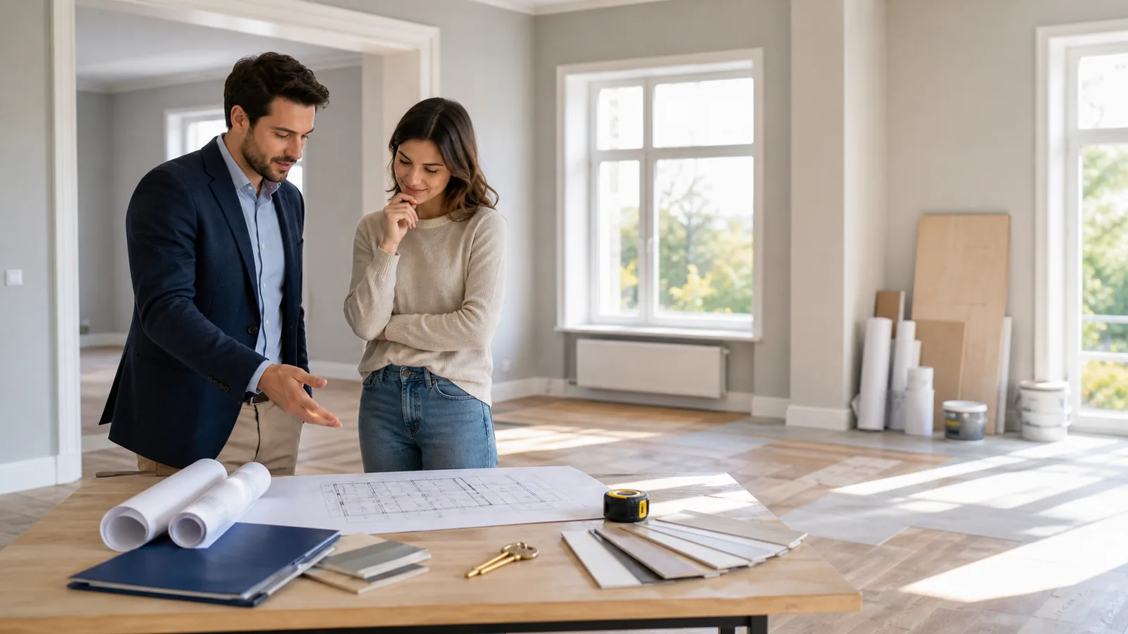 Potenziale di una casa da ristrutturare valutato con planimetrie e materiali